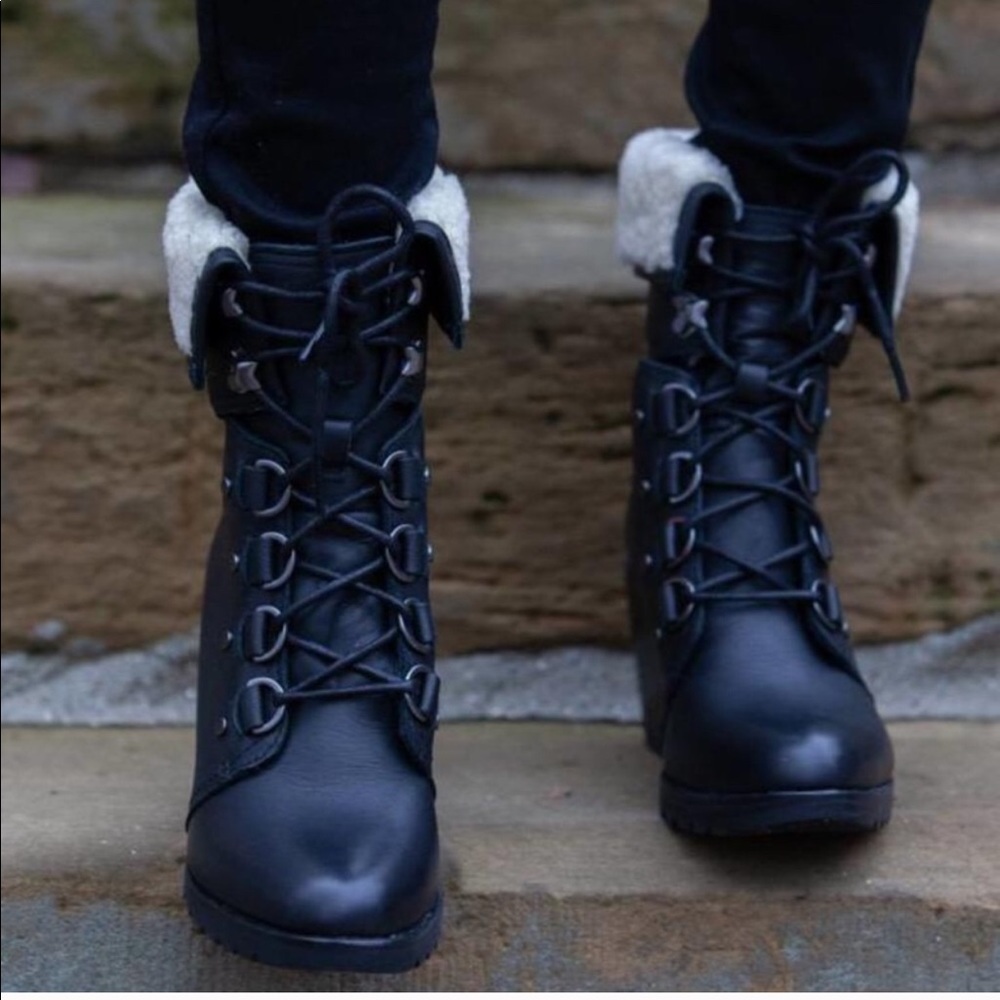NEW size 11 Sorel After Hours Lace Shearling Boot - Picture 7 of 8
